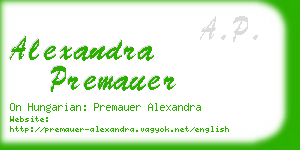 alexandra premauer business card